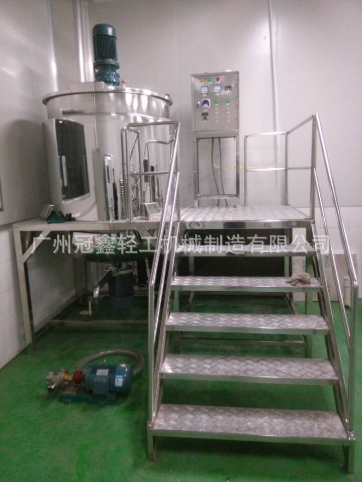 GXJ-1000L蒸汽加热 洗发水搅拌罐 液洗锅 洗发水加热搅拌锅 液洗