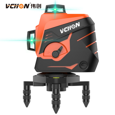 偉創12線水平儀綠光貼牆儀高精度LD藍光紅外線激光自動打線平水儀