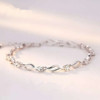 Silver washing, crystal, bracelet, jewelry, accessory, Korean style, silver 925 sample, simple and elegant design, wholesale