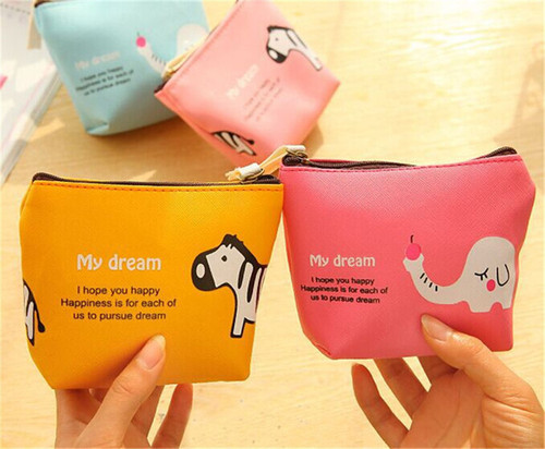 Manufacturer wholesale cute animals Korean version creative simple male and female students printed coin purse cartoon animal coin bag
