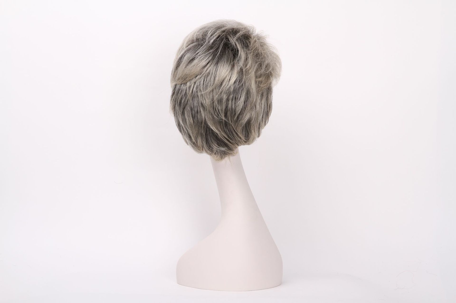 Newlook IMG - 1340 gris plateado moda pelo corto pelucas de vacaciones pelucas