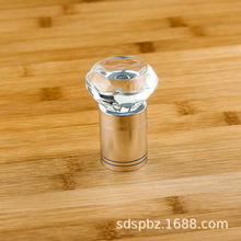 厂家生产镀金塑料白酒瓶盖 搭配水晶玻璃头 颜色可制作可加印LOGO
