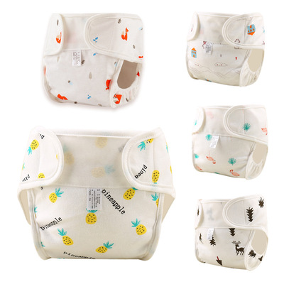 2020 new pattern baby Diaper pants pure cotton waterproof Infants Pocket diapers Newborn Side leakage Every diaper