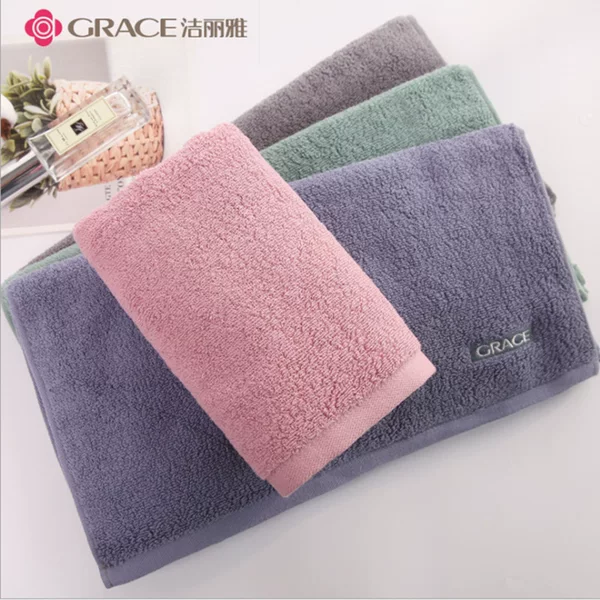 Jieliya new plain long velvet face towel dark extra thick adult face towel soft and comfortable 7174