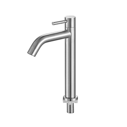 Stainless steel single cold basin faucet single hole above and below counter basin heightened wash basin wash basin faucet Nan'an