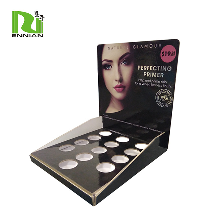 空气清新剂纸展示盒 ，香水展示架礼品盒 PDQ创意可折叠桌面便携