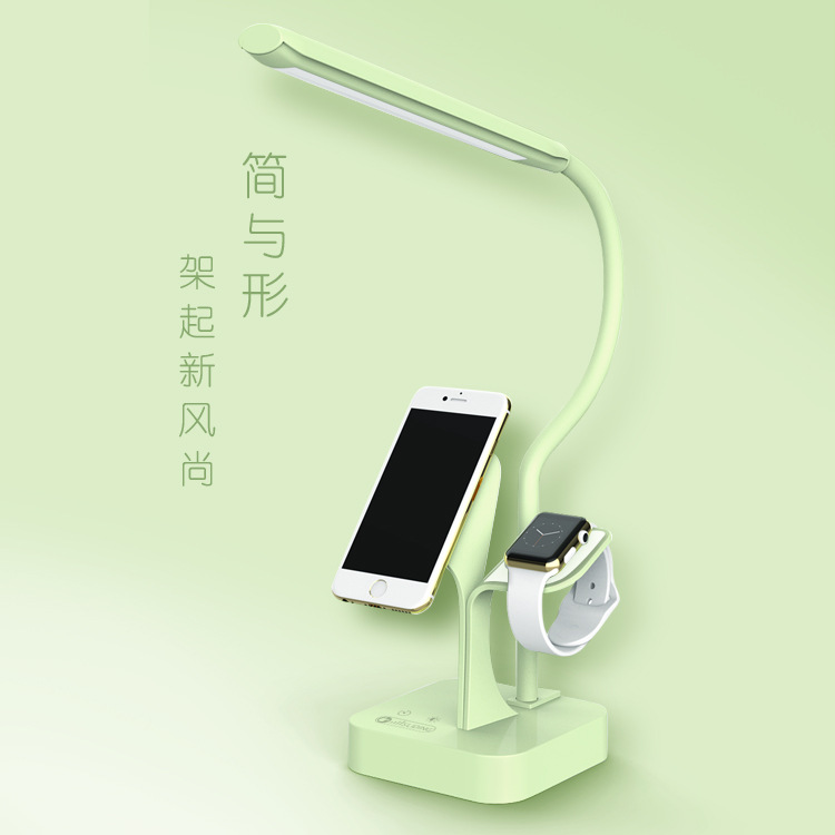 拾风手机支架台灯 触摸无极调光led充电小台灯学习护眼阅读灯