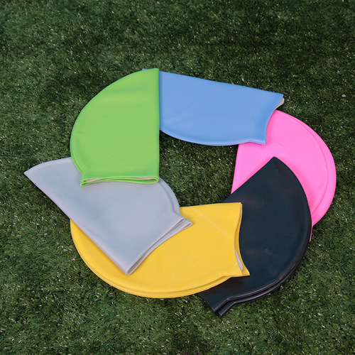 Yiwu factory direct sales solid color swimming cap high elastic silicone waterproof swimming cap unisex swimming cap wholesale
