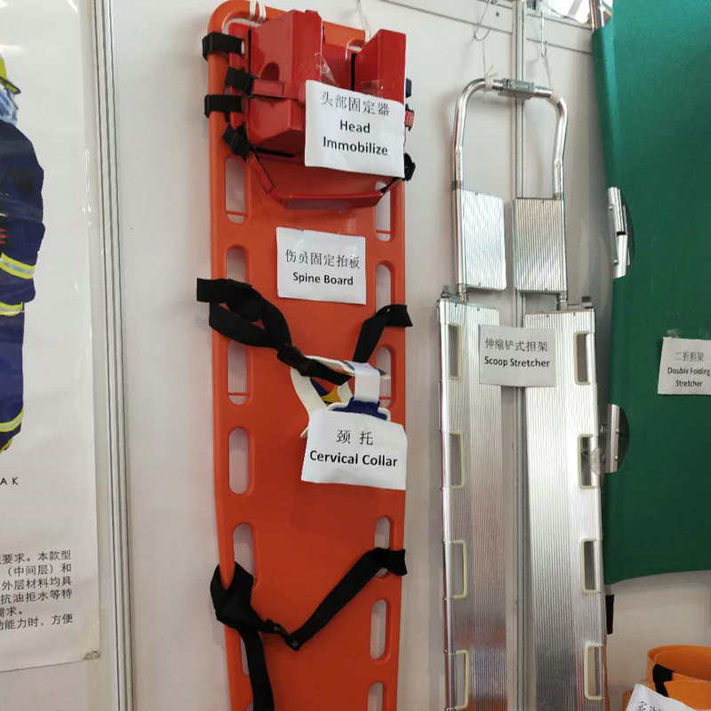 批发供应救生板伤员固定抬板急救担架脊柱板脊椎固定板头部固定器