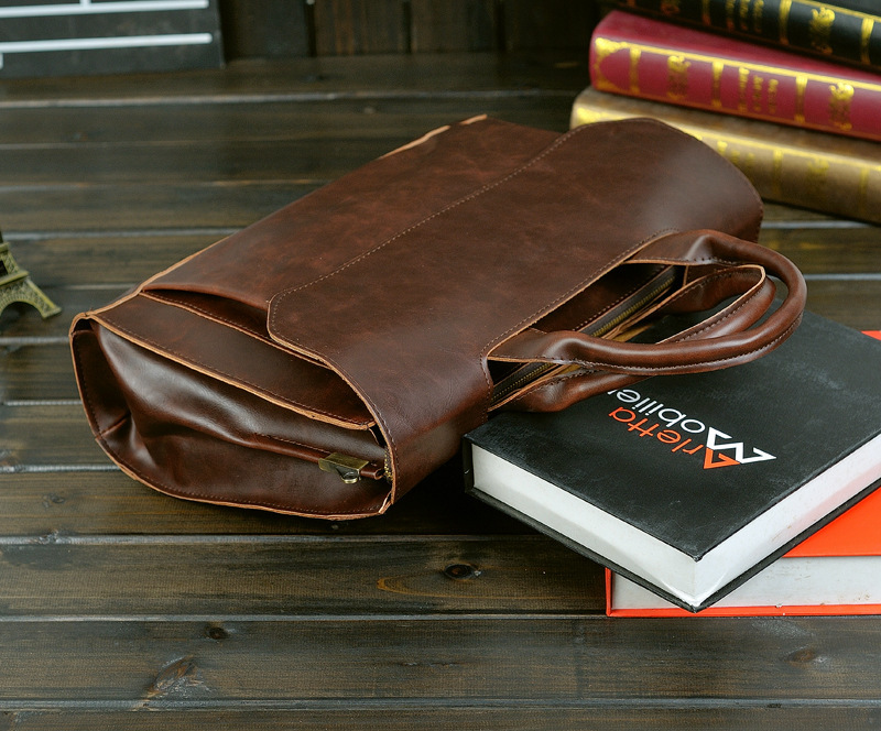 Single-Shoulder Crossbody Laptop Briefcase 9