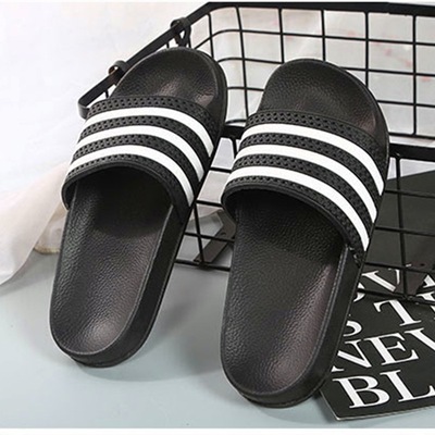 夏季条纹家居防滑拖鞋女士室内一字拖新款时尚三条杠凉拖厂家直销|ms