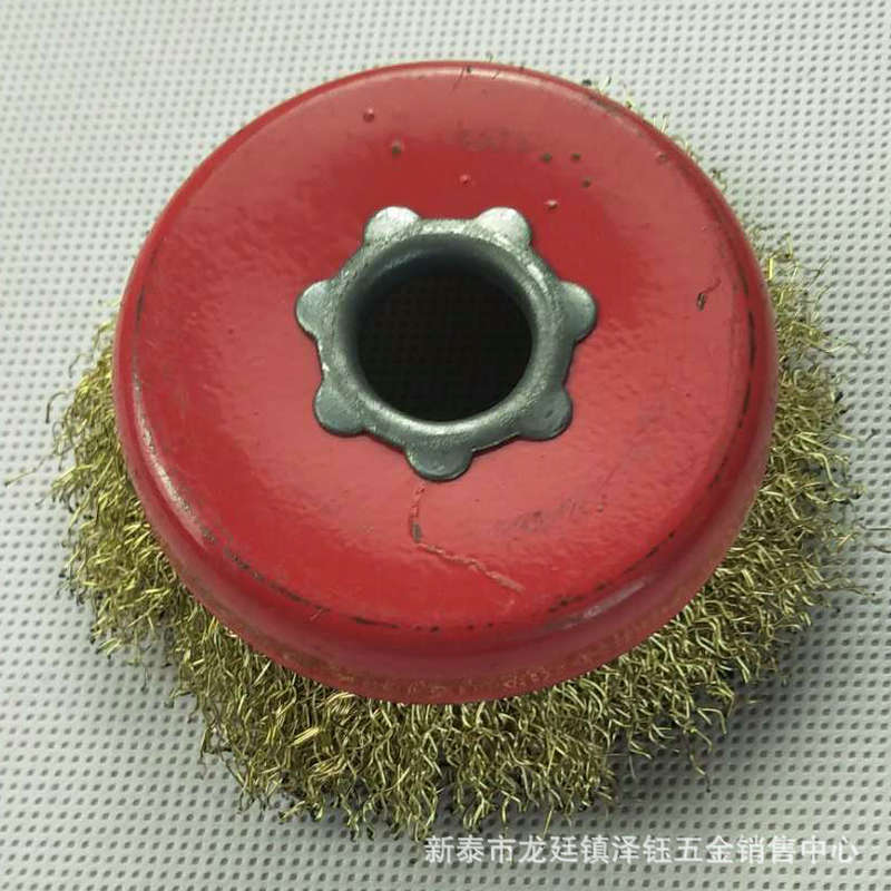 Tazón de tipo cepillo de alambre 125 amoladora de ángulo cepillo de alambre de acero inoxidable eliminación de óxido de metal eliminación de óxido gran cantidad Conghou