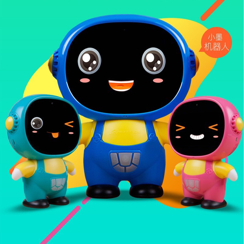 小墨兒童智能早教機對話科技家庭陪伴學習英語屏幕機器人壹件代發