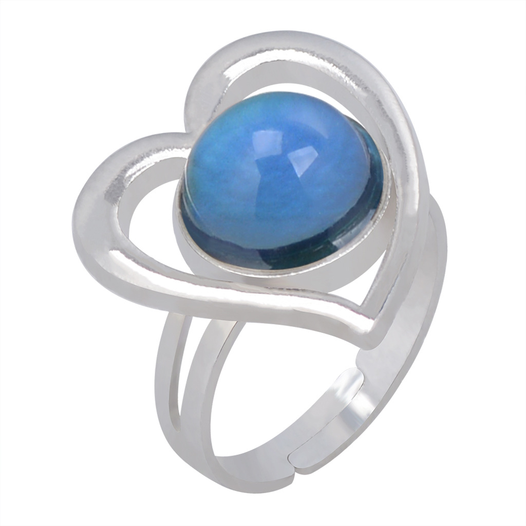 4g Weight Artificial Gemstones Inlay Material Birthday Occasion Alloy Material Heart Pattern Women'S Gender Plating Design Heart Alloy Plating Artificial Gemstones Women'S 5
