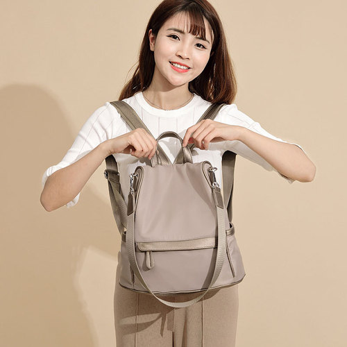Anti-theft backpack for women  spring new Korean version easy to wear large capacity Oxford cloth backpack casual travel bag