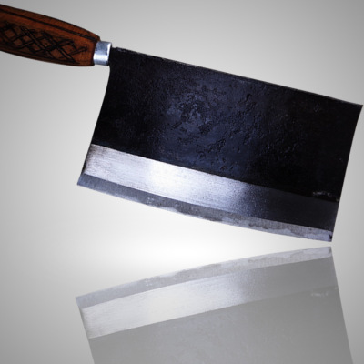 黄家坝手工锻打圆木柄安钢菜刀酒店专用切片刀龙水菜刀斩切刀厂家|ru