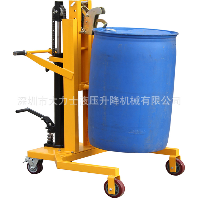 油桶搬运车 DTF450A液压油桶车 手推油桶升高车 简易油桶车
