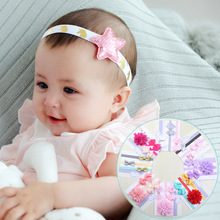 80501跨境儿童发带3件套 甜美新款头带组合 蝴蝶结宝宝发饰套装