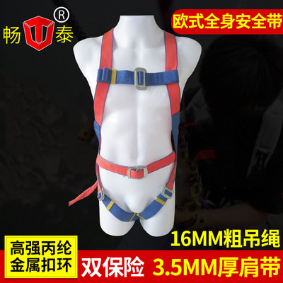 wholesale supply European style Double hook whole body outdoors Safety belt Aerial Safety belt Fall Buffer