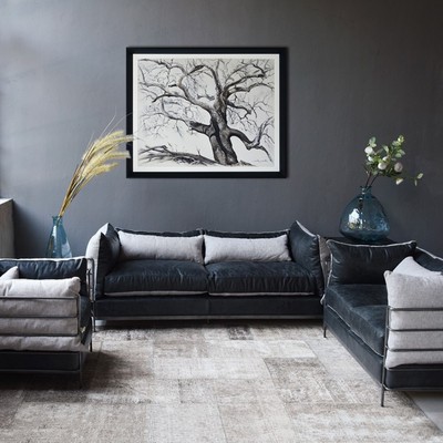 欧式简洁设计师铁艺沙发 复古工业风皮质做旧仿古简易沙发定制