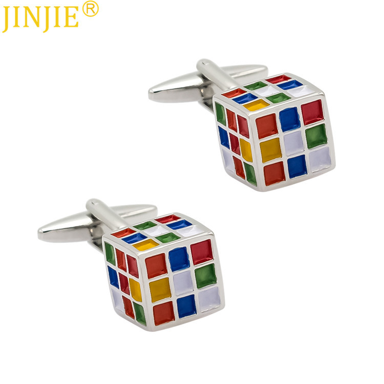 Christmas Rubik's Cube Cufflinks Color N...