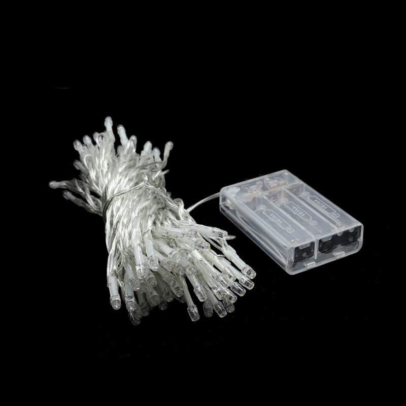 厂家批发LED电池盒灯串 圣诞婚庆节日装饰彩灯 LED铜线灯 彩灯串