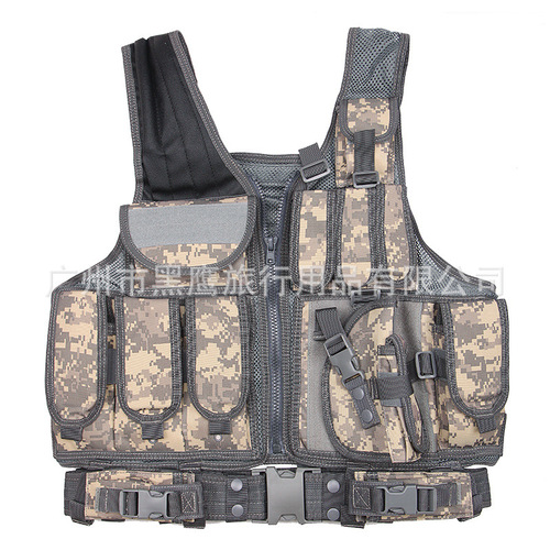 Manufacturer wholesale combat vest military camouflage live CS wild breathable security training equipment tactical mesh vest