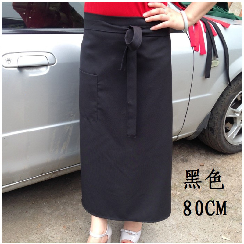 Medio-longitud chef camarero delantal corto Hotel café restaurante cocina media cintura hombres y mujeres coreano personalizado