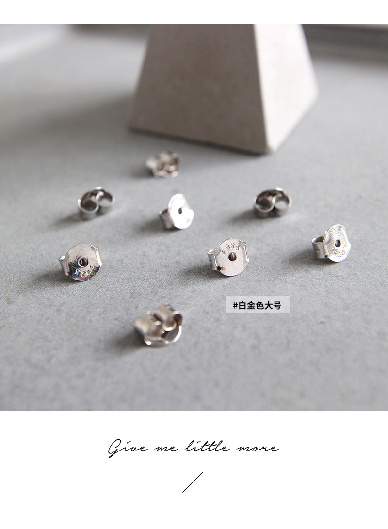 925 Sterling Silver Ear Needle Material Platinum Plated Plating Material No Inlaid Inlay Material Korean Geometric Sterling Silver Earplugs Accessories Wholesale
