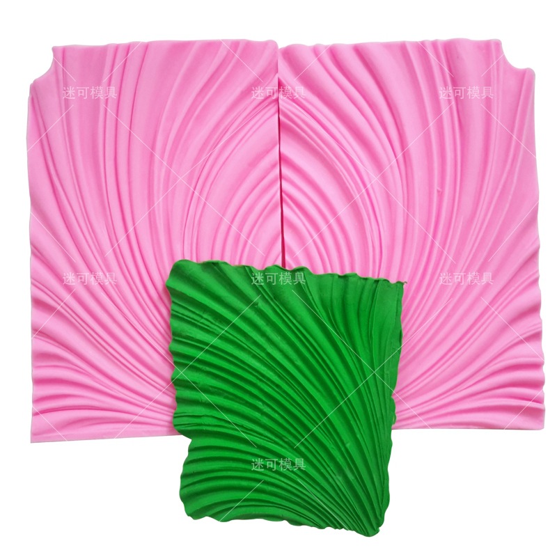 Cola de pescado fondant molde de prensa de silicona ritmo seco hoja clip molde de pastel molde DIY chocolate herramienta para hornear de silicona