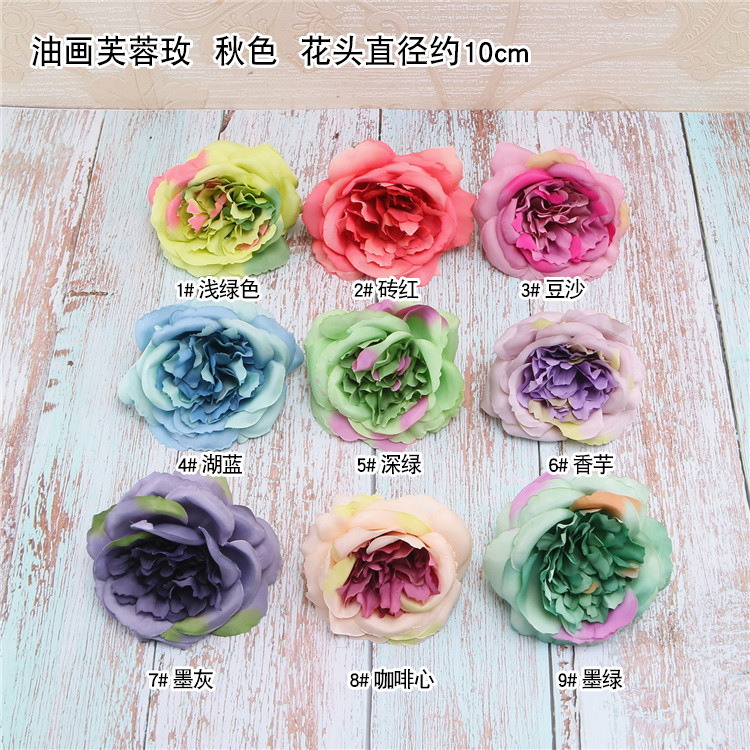 油画芙蓉玫 秋色