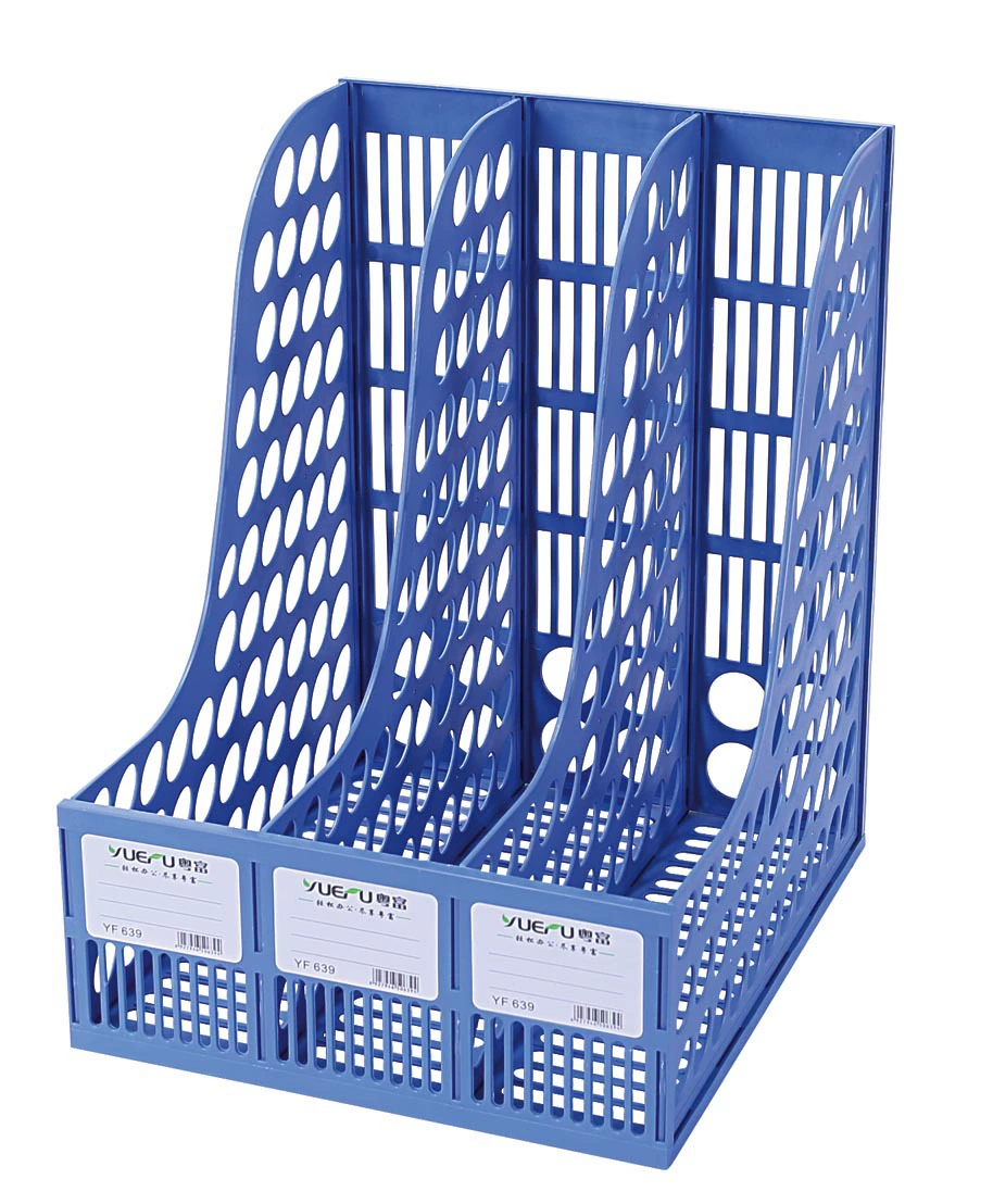 Yuefu Специальная цена Тройная пластиковая рамка для файлов Стойка для отделки данных Настольная панель для хранения файлов Канцелярские товары Оптовая торговля