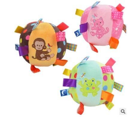 Super soft baby hand ball plush bell comfort ball tag cloth ball toy lathe hanging manufacturer wholesale
