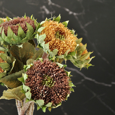 wholesale Sunflower dish Simulation sunflowers Retro Nostalgia European style Countryside Artificial Flower