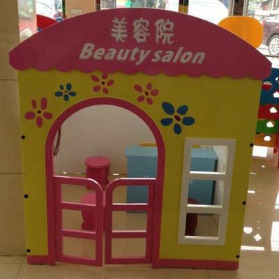 Children&#39;s play house Plastic small house outdoors children Dollhouse Environmental beauty salon indoor game Cabin