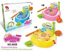 親子釣魚游戲單盒AB款配件自行搭配3色混裝兒童釣魚玩具可加水
