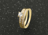 Golden ring for beloved, fashionable stone inlay, men's zirconium, 18 carat, European style