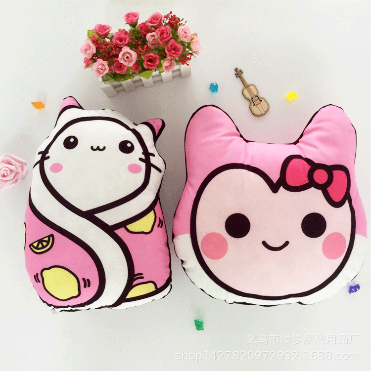 源头工厂异形抱枕不规则形状双面印花短毛绒定制动漫午睡枕 靠垫