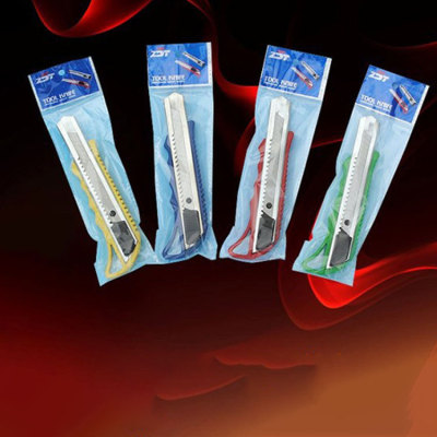 厂家直销 办公用塑料美工刀 袋装229美工刀 新款防滑美工刀