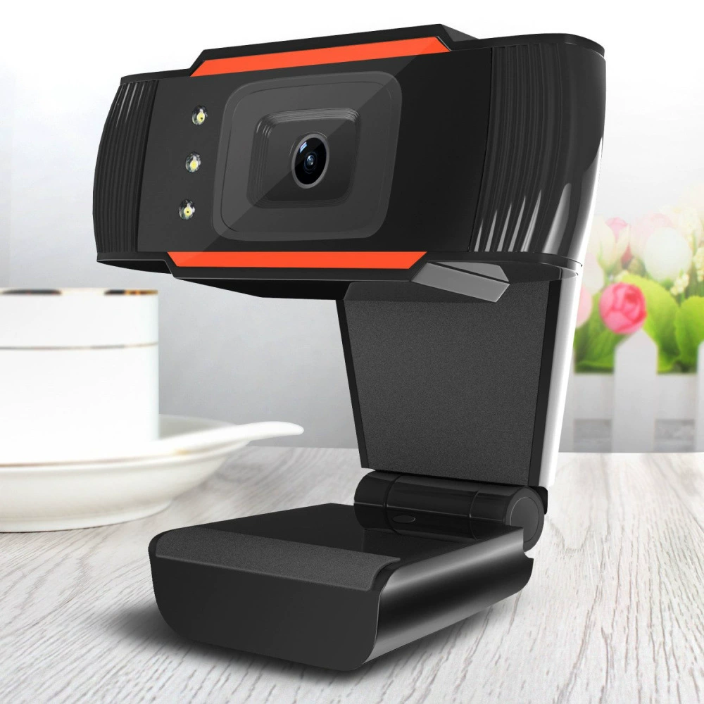 CCTV camera, microphone, laptop