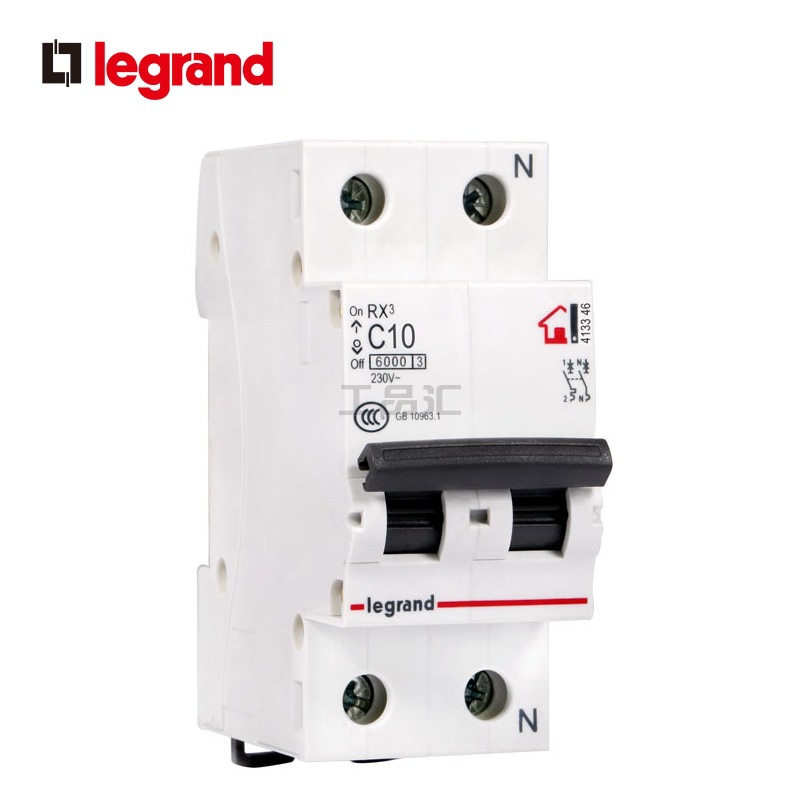 罗格朗 模数化微型断路器,6kA-1P+N C10；RX3-C10/1P+N