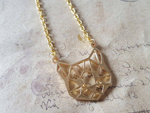 Hollow cat pendant necklace plating gold silver animal kitten necklace clavicle chain wholesale