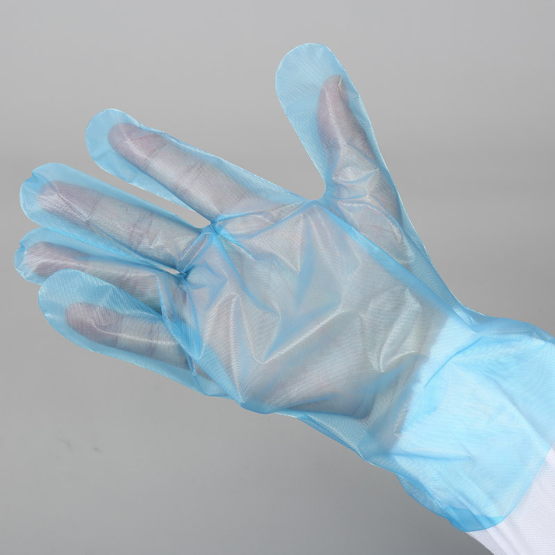 食品级一次性加厚蓝色CPE手套 聚氯乙烯化学实验食品加工烧烤手套
