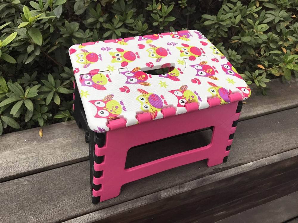 日本款出口儿童加厚折叠凳塑料卡通小凳子可定图案设计塑料凳子详情8