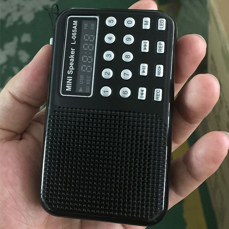 外贸电子L-065迷你插卡音箱小录音机 FM收音机MP3老年人唱戏机|ms