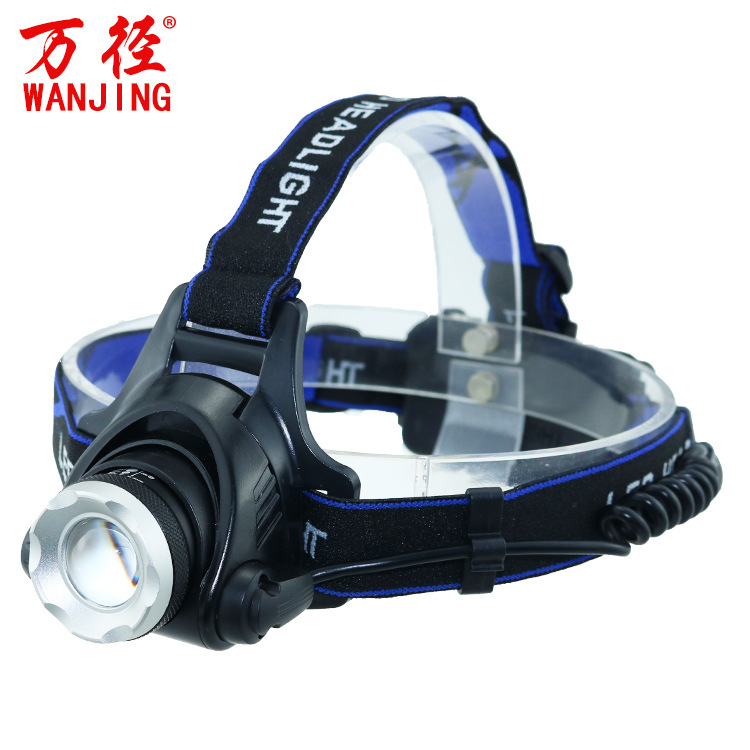 V9大功率LED户外强光变焦头灯 T6夜钓养蜂灯远射18650充电锂电池