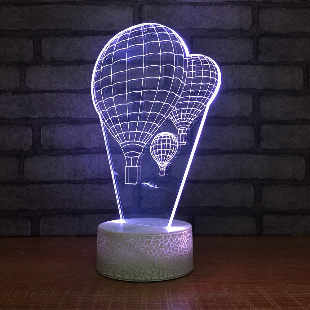 亚马逊爆款 爆裂纹3D灯小夜灯台灯