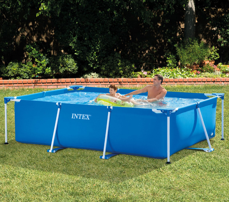 原装正品INTEX超大支架儿童家庭游泳池加厚长方形管架戏水池28272