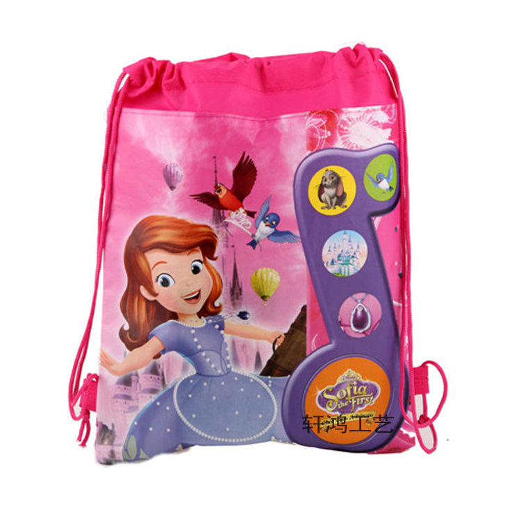 专业定制无纺布覆膜抽绳袋 防水不织布收纳束口袋 培训学校背包