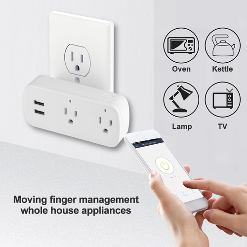 Smart socket wifi mobile phone switch timing plug voice control USB socket US standard socket wifi socket